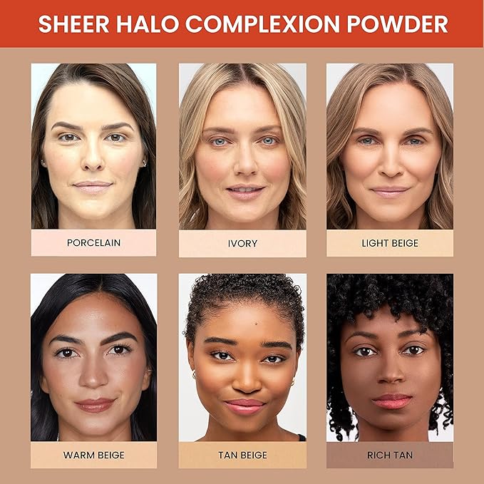 True + Luscious Sheer Halo Complexion Powder – Natural Matte Finish Foundation, Sheer to Medium Coverage – Clean, Vegan and Cruelty Free Powder Foundation – 0.32 oz-VivaGrace Women