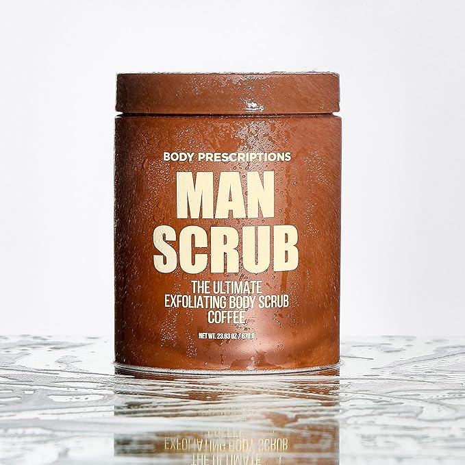 Body Prescriptions Men’s Exfoliating Body Scrub – Ultimate Skin Cleansing Wash in Jar with Twist-Top Lid, For All Skin Types, 21 Ounce (Pack of 1), Coffee-VivaGrace Women