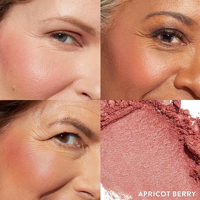 LAURA GELLER NEW YORK Baked Blush-n-Brighten Marbleized Blush - Apricot Berry - Creamy Lightweight - Satin Finish-VivaGrace Women