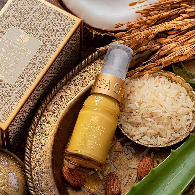 SPA CEYLON White Rice Intensive Under Eye Treatment Concentrate | Dark Circles Under Eye Treatment | Reduces Appearance of Wrinkles and Fine Lines | Hydrating | 20 ml-VivaGrace Women