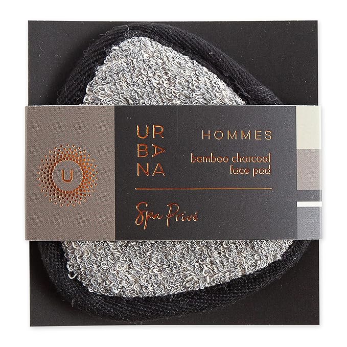 Urbana Spa Prive Men's Bamboo Charcoal Collection, Face Pad,Grey,6338-VivaGrace Women