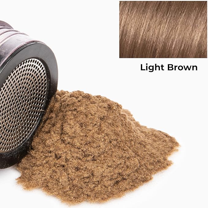 Quick Fix For Thinning Hair and Bald Spot. Get 10X Fuller Hair Instantly. All-Natural Hair Building Fiber For Hair. Trial Size (10-Day Supply). Light Brown-VivaGrace Women