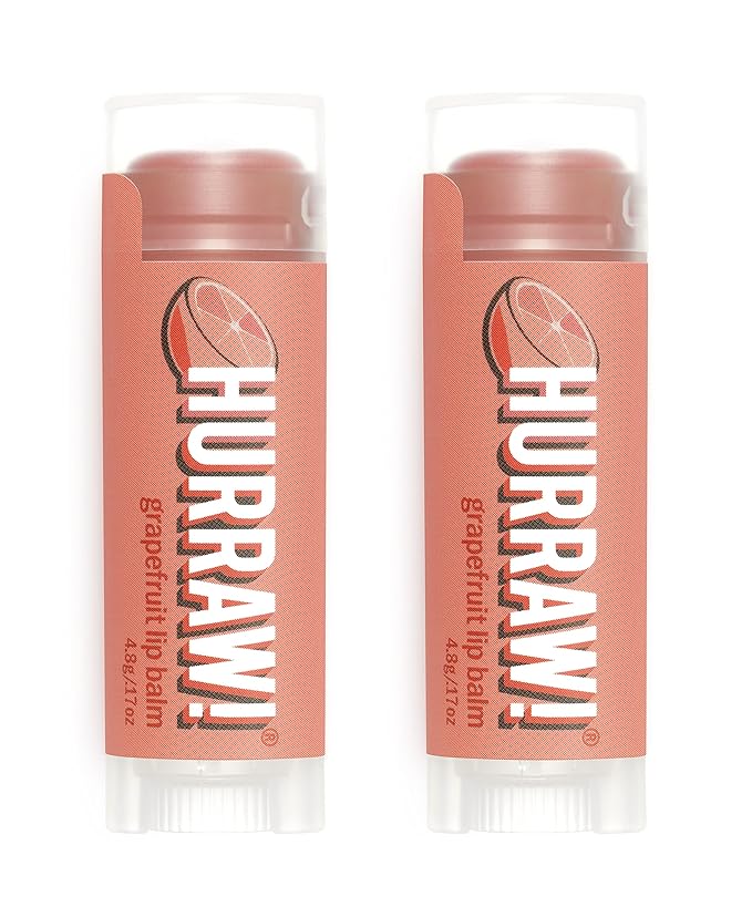 Hurraw! Grapefruit Lip Balm, 2 Pack: Organic, Certified Vegan, Cruelty and Gluten Free. Non-GMO, 100% Natural Ingredients. Bee, Shea, Soy and Palm Free. Made in USA-VivaGrace Women