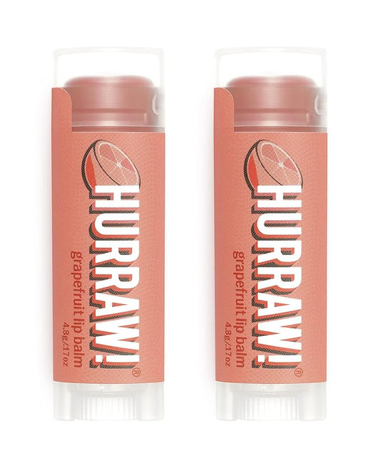 Hurraw! Grapefruit Lip Balm, 2 Pack: Organic, Certified Vegan, Cruelty and Gluten Free. Non-GMO, 100% Natural Ingredients. Bee, Shea, Soy and Palm Free. Made in USA-VivaGrace Women