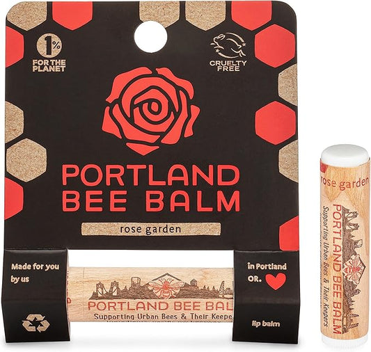 Portland Bee Balm All Natural Handmade Beeswax Based Lip Balm, Rose Garden 1 Count-VivaGrace Women