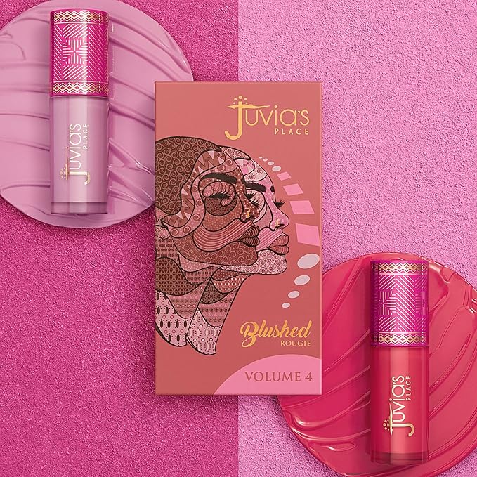 Juvia's Place Blushed Liquid Blush CoralRose - Dewy Tint Cheeks Makeup Glow Pigment Effortless Beauty Long Lasting Cosmetics Soft Creamy Natural Buildable All Skin Color Light Flawless Finish Blend-VivaGrace Women