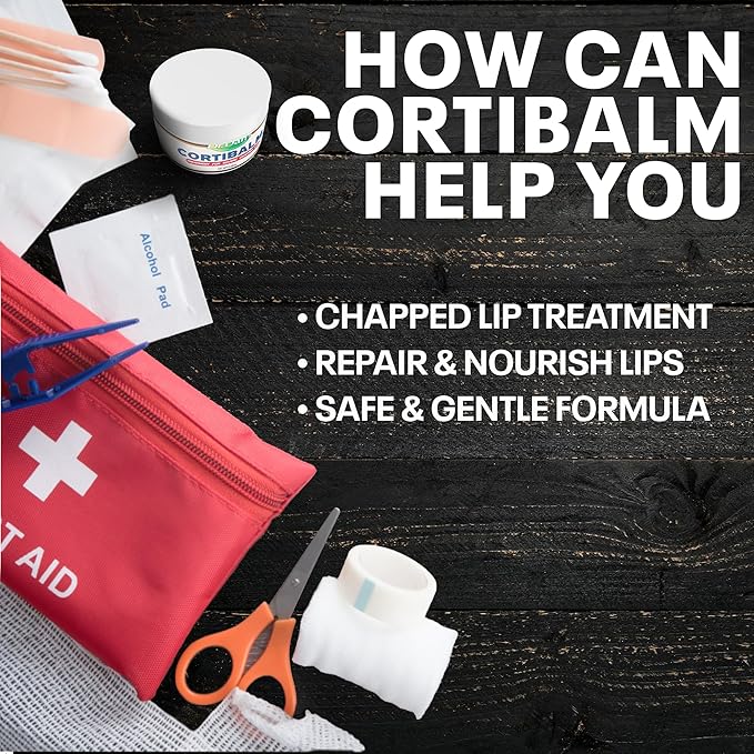 Dr. Dan's Cortibalm Jar - 1 Pack - for Dry Cracked Lips - Healing Lip Balm Jar for Severely Chapped Lips - Designed for Men, Women and Children -VivaGrace Women