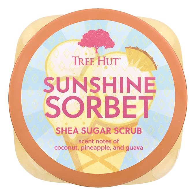 Tree Hut Sunshine Sorbet Shea Sugar Scrub | Exfoliating Body Scrub Removes Dead, Dry Skin for a Soft & Hydrated Feel | Nourishing Essential Body Care | 18 fl oz.-VivaGrace Women