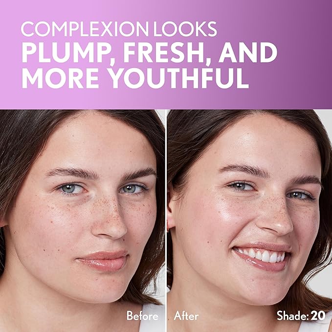 Covergirl Simply Ageless Skin Perfector Essence Foundation, 20 Light, Tinted Skin Perfector, Skincare Makeup Hybrid, Sheer Tint, Radiant Finish, Skin-Like Finish, Vegan Formula, 1.0oz-VivaGrace Women