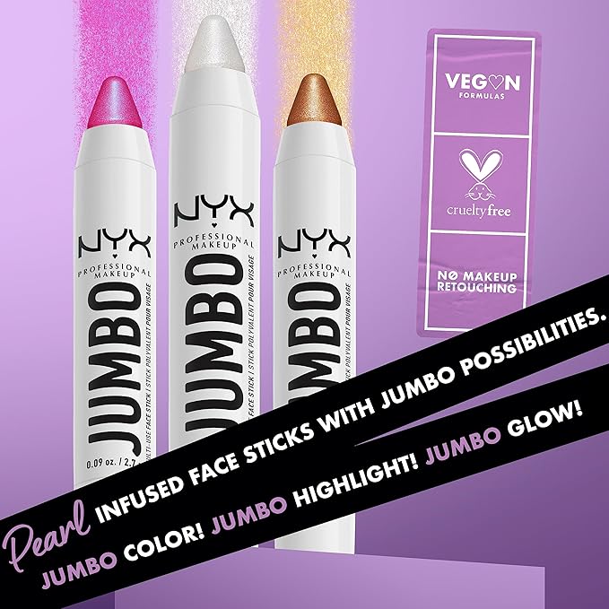 NYX PROFESSIONAL MAKEUP, Jumbo Multi-Use Face Highlighter Stick - Vanilla Ice Cream-VivaGrace Women