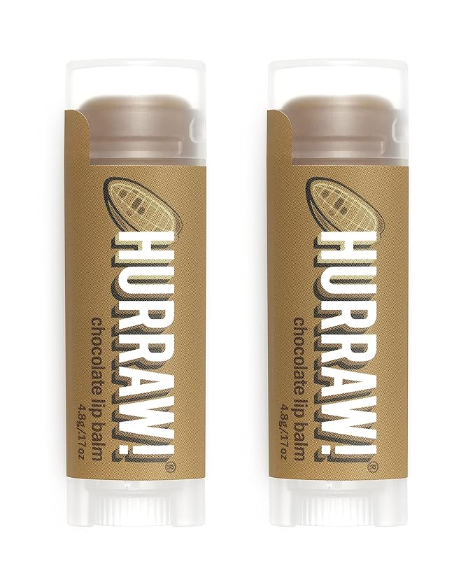Hurraw! Chocolate Lip Balm, 2 Pack: Organic, Certified Vegan, Cruelty and Gluten Free. Non-GMO, 100% Natural Ingredients. Bee, Shea, Soy and Palm Free. Made in USA-VivaGrace Women