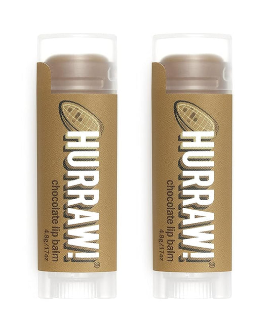 Hurraw! Chocolate Lip Balm, 2 Pack: Organic, Certified Vegan, Cruelty and Gluten Free. Non-GMO, 100% Natural Ingredients. Bee, Shea, Soy and Palm Free. Made in USA-VivaGrace Women