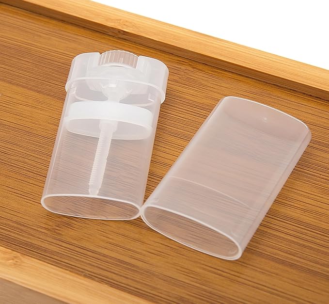 Empty Oval Deodorant Lip Lipstick Balm Tubes Containers Plastic 20PCS 15ML Transparent (15ml, Transparent)-VivaGrace Women