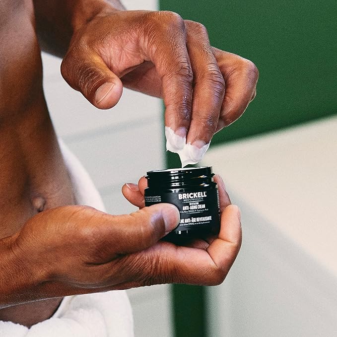 Brickell Men's Revitalizing Anti-Aging Cream For Men, Natural and Organic Anti Wrinkle Night Face Cream To Reduce Fine Lines and Wrinkles, 2 Ounce, Unscented-VivaGrace Women