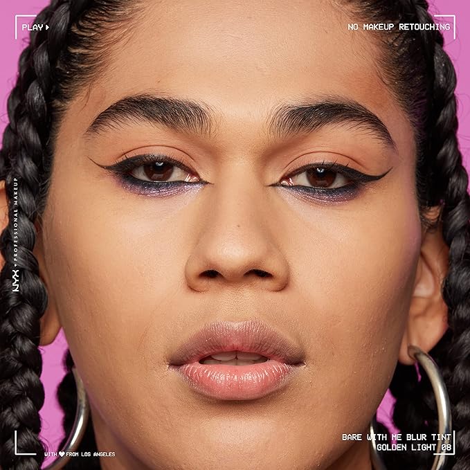 NYX PROFESSIONAL MAKEUP Bare With Me Blur Skin Tint Foundation Make Up with Matcha, Glycerin & Niacinamide - Golden Light-VivaGrace Women