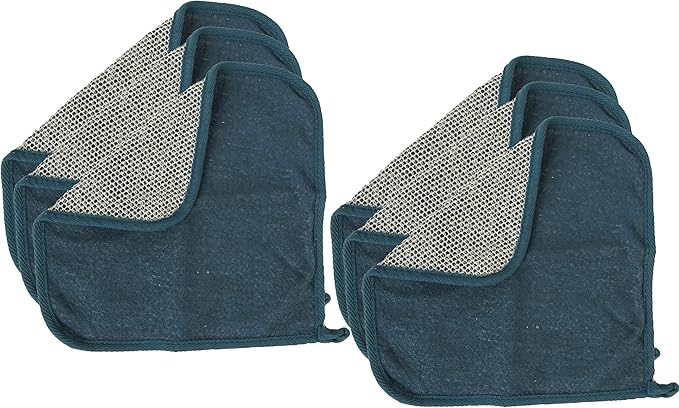 Paradiso 6pk Soft-Weave Wash Cloths, Teal