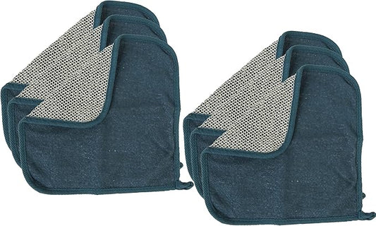 Paradiso 6pk Soft-Weave Wash Cloths, Teal
