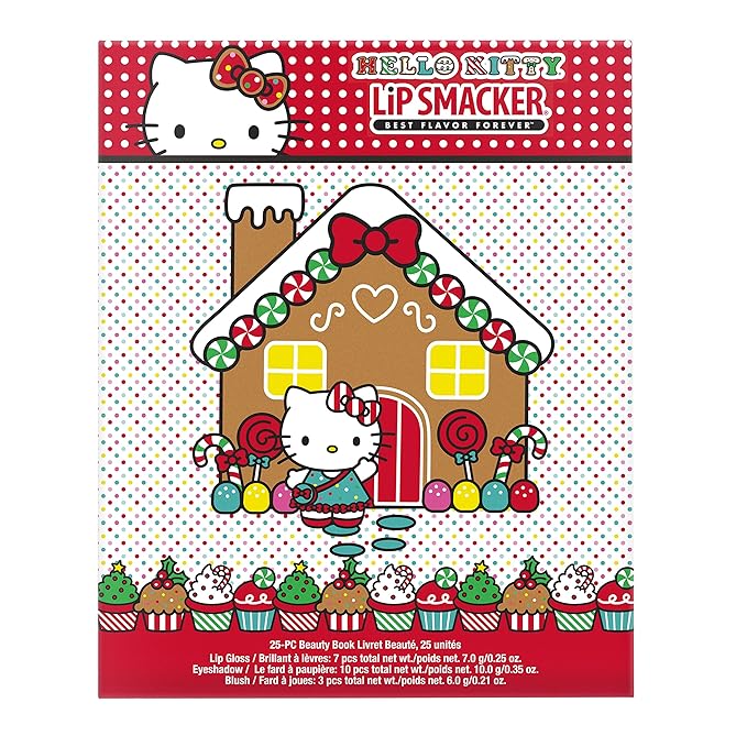 Lip Smacker Hello Kitty Holiday Beauty Book Makeup Set For Girls-VivaGrace Women