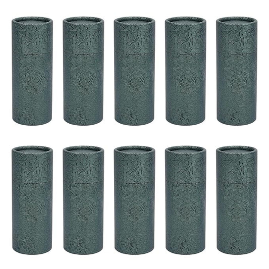 NICENEEDED 10 Pcs Empty Kraft Paper Jar, 30ml Cardboard Boxes, Essential Oil Bottle Packaging Box Round Paper Cardboard Case Gift Tube Container for Pencils Tea Caddy Coffee Cosmetic Crafts-VivaGrace Women
