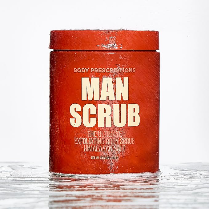 Body Prescriptions Men’s Exfoliating Body Scrub – Ultimate Skin Cleansing Wash in Jar with Twist-Top Lid, For All Skin Types, 21 Ounce (Pack of 1), Himalayan Salt-VivaGrace Women