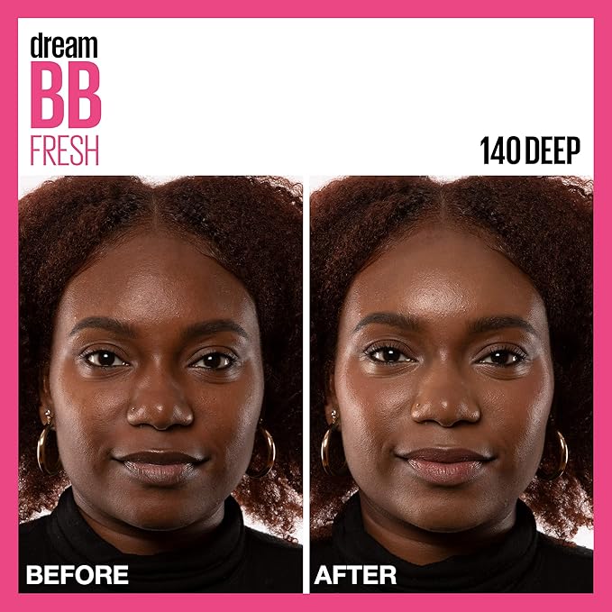 Maybelline Dream Fresh Skin Hydrating BB Cream, 8-in-1 Skin Perfecting Beauty Balm With Broad Spectrum Spf 30, Sheer Tint Coverage, Oil-Free, Deep, 1 Fl Oz-VivaGrace Women
