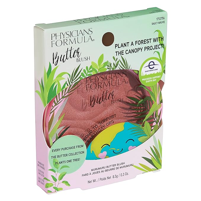 Physicians Formula Earth Day Butter Blush Powder Saucy Mauve, Clean Beauty, Dermatologist Tested, Vegan, Cruelty-Free-VivaGrace Women