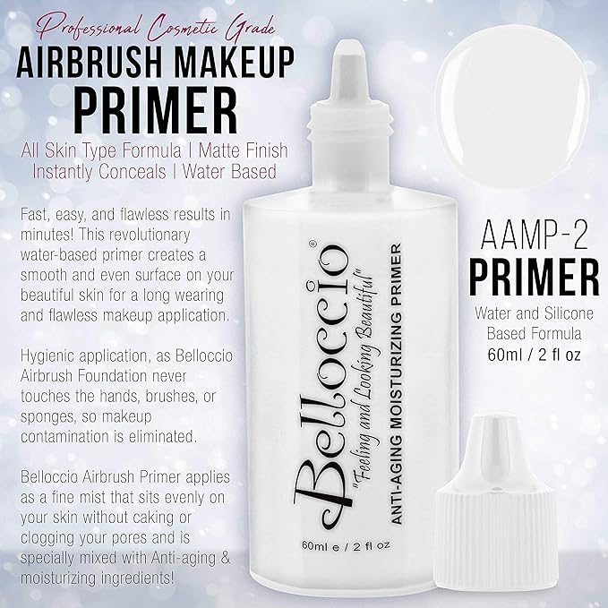 Belloccio Moisturizing Primer Anti-Aging Airbrush Makeup-Large 2-oz Bottle-VivaGrace Women