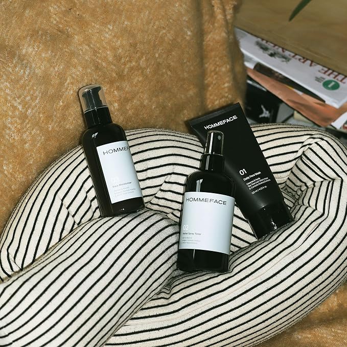 HOMMEFACE Men’s Herbal Spray Face Toner, 8.45 fl. oz. - Alcohol-Free, Hydrating and Balancing Facial Mist with Witch Hazel, CICA Extract, Anti Aging, Aftershaving, for All Skin Types-VivaGrace Women