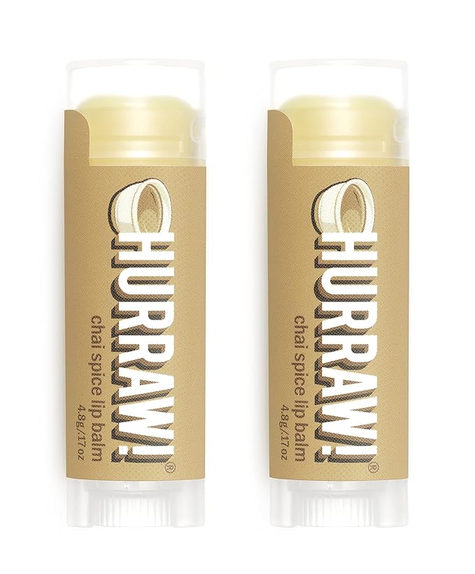 Hurraw! Chai Spice Lip Balm, 2 Pack: Organic, Certified Vegan, Cruelty and Gluten Free. Non-GMO, 100% Natural Ingredients. Bee, Shea, Soy and Palm Free. Made in USA-VivaGrace Women