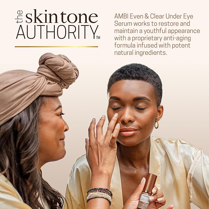 Ambi Even & Clear Under Eye Serum for All Skin Types Anti Aging Formula Features Peptides, Hyaluronic Acid, and Vitamin A to Help Reduce Fine Lines, Wrinkles, and Dark Circles , 0.5 Ounce-VivaGrace Women