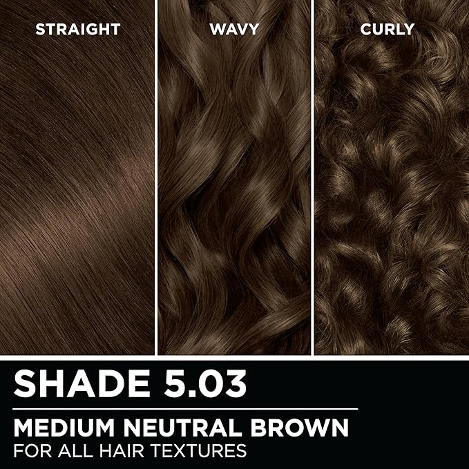 Garnier Hair Color Olia Ammonia-Free Brilliant Color Oil-Rich Permanent Hair Dye, 5.03 Medium Neutral Brown, 2 Count (Packaging May Vary)-VivaGrace Women