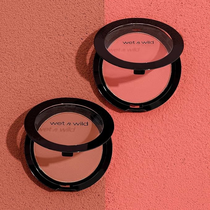 wet n wild Color Icon Blush, Effortless Glow & Seamless Blend infused with Luxuriously Smooth Jojoba Oil, Sheer Finish with a Matte Natural Glow, Cruelty-Free & Vegan - Pearlescent Pink(Packaged)-VivaGrace Women
