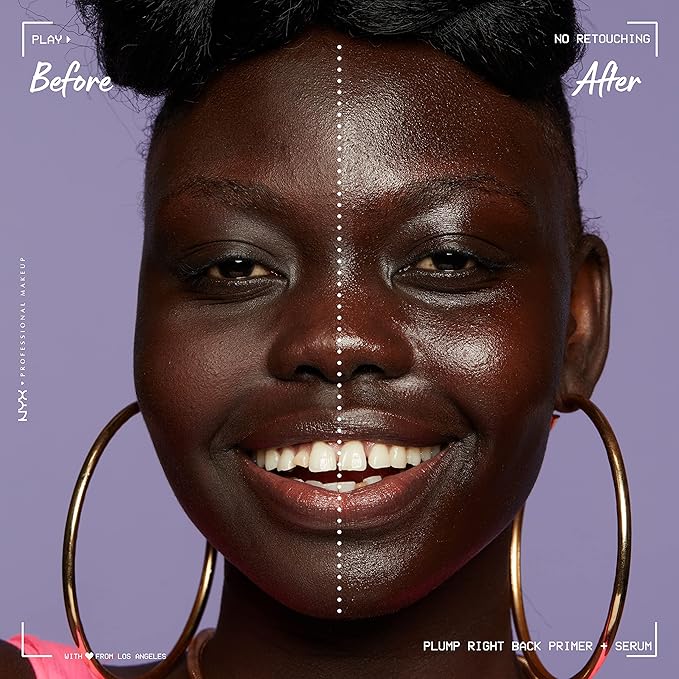 NYX PROFESSIONAL MAKEUP Plump Right Back Plumping Serum & Primer, With Hyaluronic Acid & The Brow Glue, Extreme Hold Eyebrow Gel - Clear-VivaGrace Women