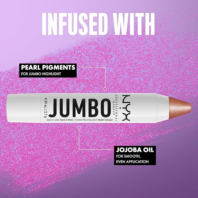 NYX PROFESSIONAL MAKEUP, Jumbo Multi-Use Face Highlighter Stick - Coconut Cake-VivaGrace Women