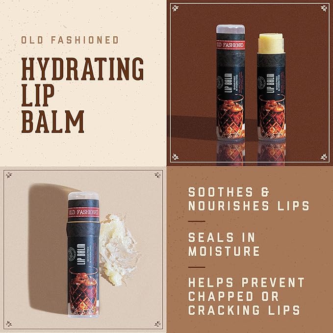 18.21 Man Made Lip Balm - Original Old Fashioned Flavor, Lip Protectant Hydrates & Moisturizes with Beeswax, Cocoa Butter & Vitamin E-VivaGrace Women