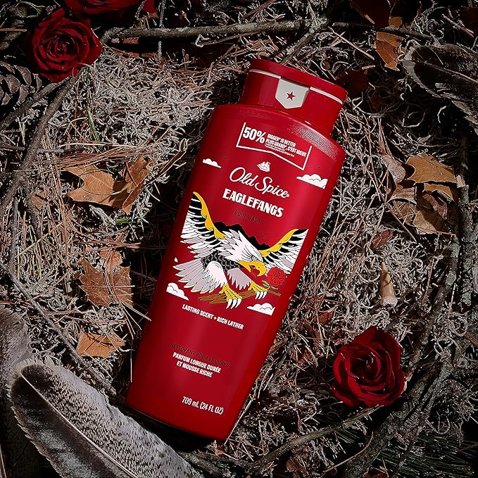 Old Spice Body Wash for Men, Eaglefangs, Long Lasting Lather, 24 fl oz (Pack of 4)-VivaGrace Women