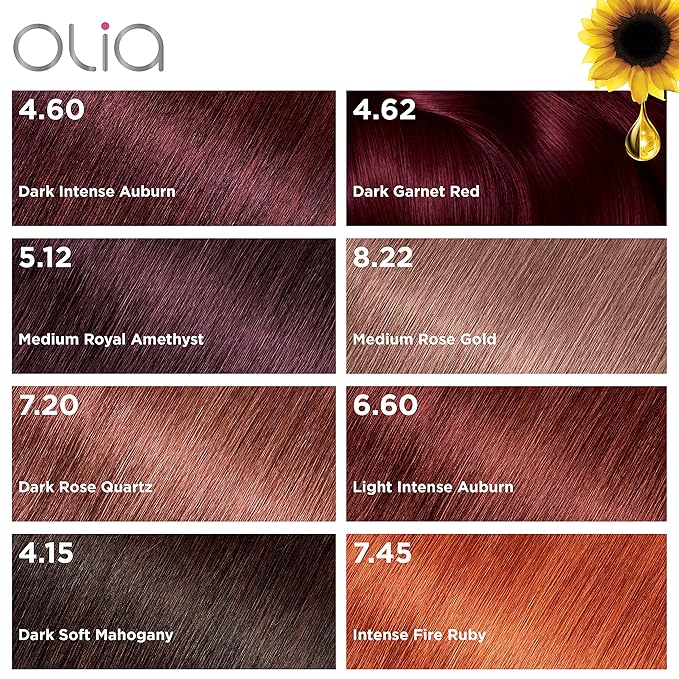 Garnier Hair Color Olia Ammonia-Free Brilliant Color Oil-Rich Permanent Hair Dye, 8.22 Medium Rose Gold, 2 Count (Packaging May Vary) (Pack of 2)-VivaGrace Women