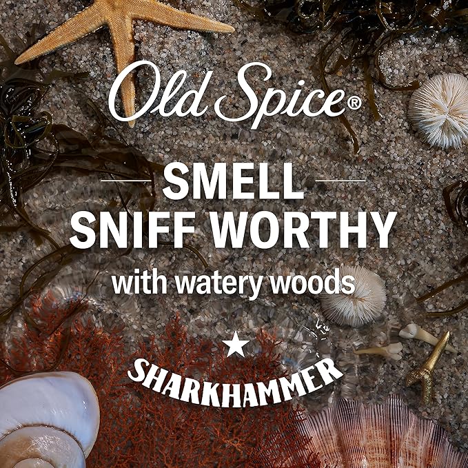 Old Spice Body Wash for Men, Sharkhammer, Long Lasting Lather, 24 fl oz (Pack of 4)-VivaGrace Women