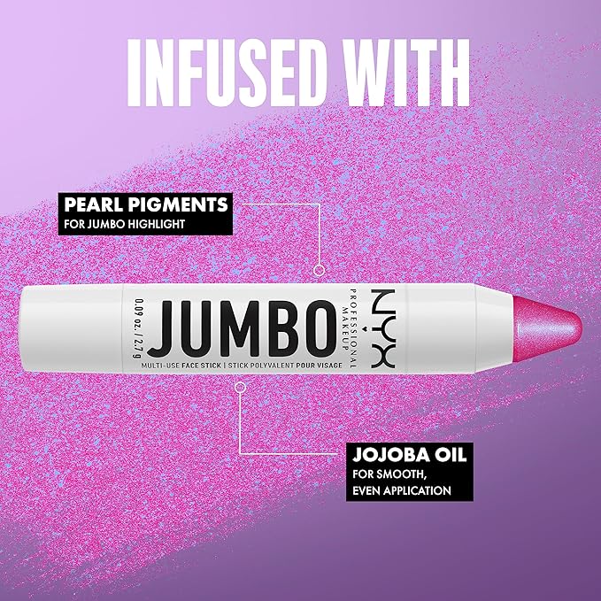 NYX PROFESSIONAL MAKEUP, Jumbo Multi-Use Face Highlighter Stick - Blueberry Muffin-VivaGrace Women