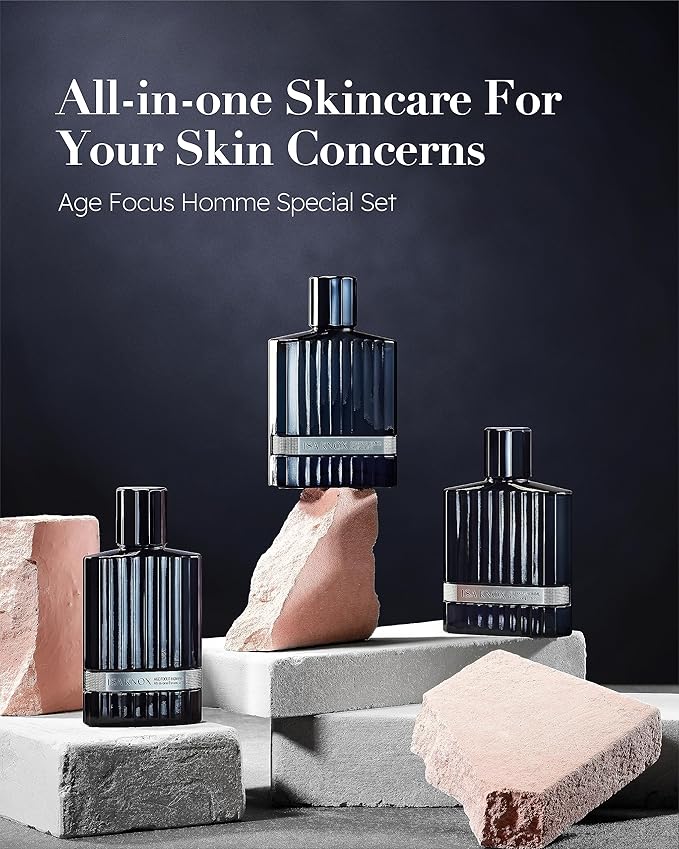 ISA KNOX Age Focus Homme (Premium Skincare Gift Set, 12.2fl oz) - Even Skin Tone & Wrinkle Care. Toner and Lightweight Moisturizer Set , Niacinamide, Adenosine | Korean Skincare,-VivaGrace Women