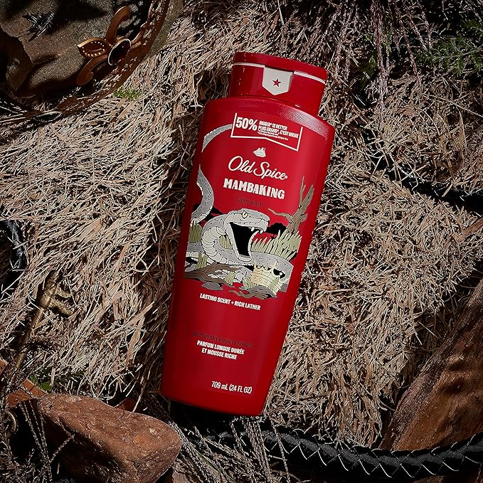 Old Spice Body Wash for Men, MambaKing, 24 oz (Pack of 4)-VivaGrace Women